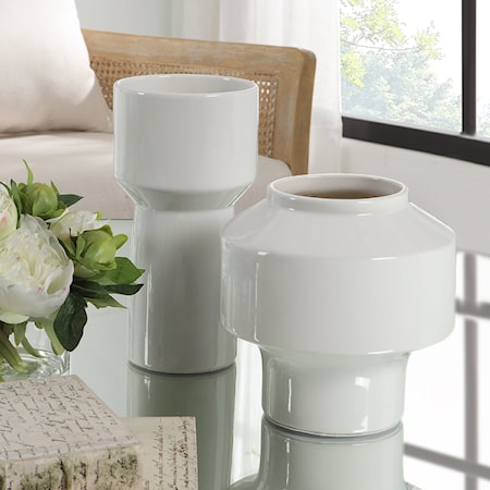 Illumina Abstract White Vases Set/2