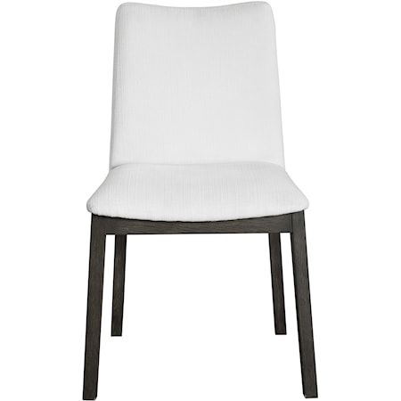 Delano White Armless Chair S/2