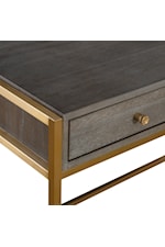 Uttermost Taja Taja Modern Brass / Wood Console Table
