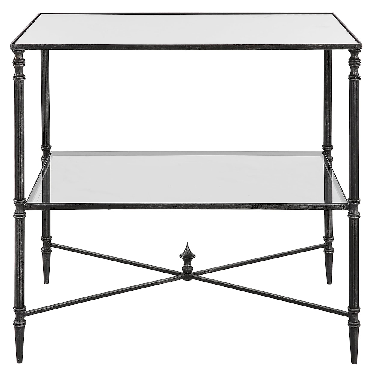 Uttermost Henzler Henzler Mirrored Steel Lamp Table