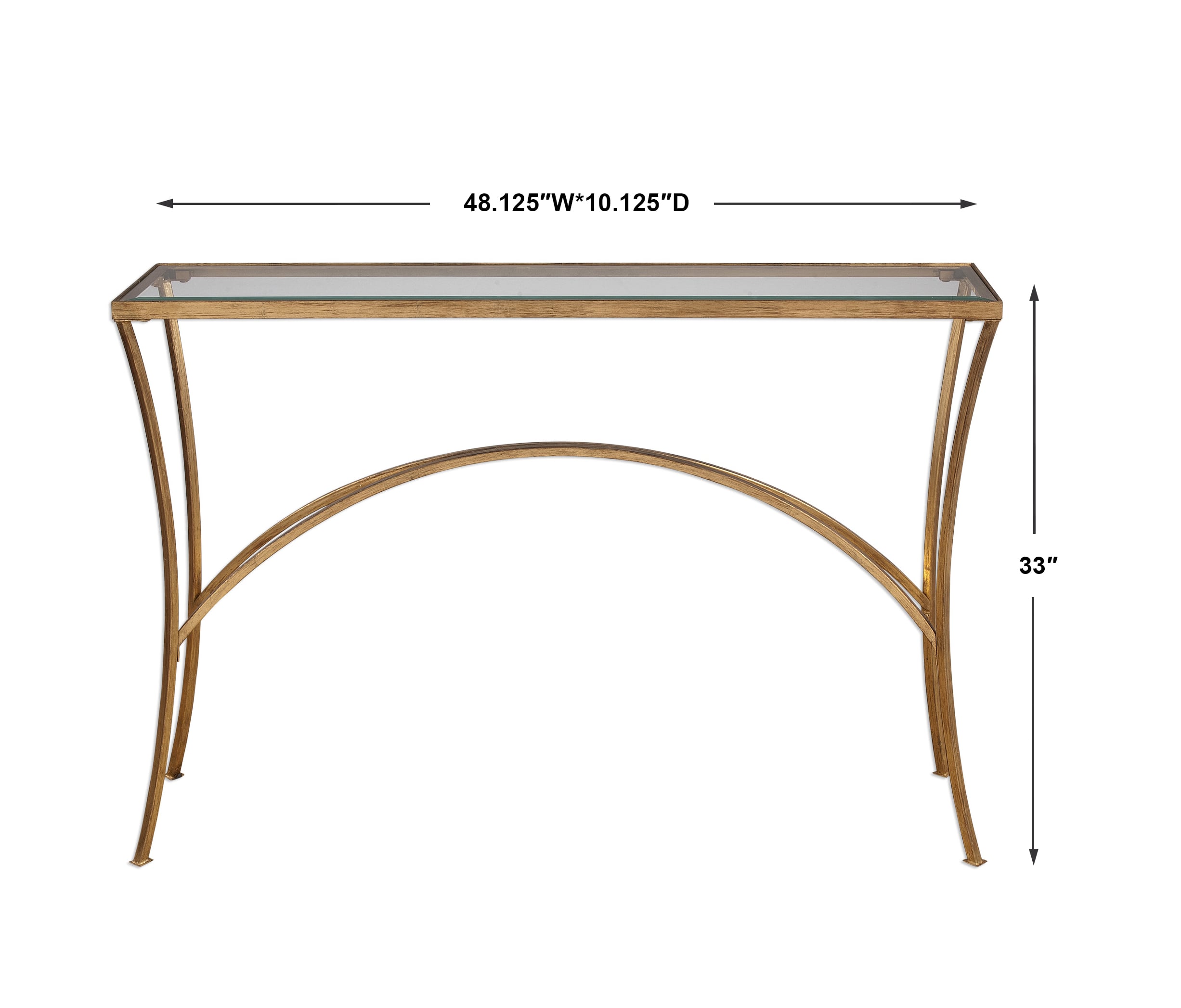 Uttermost Accent Furniture - Occasional Tables Alayna Gold Console Table