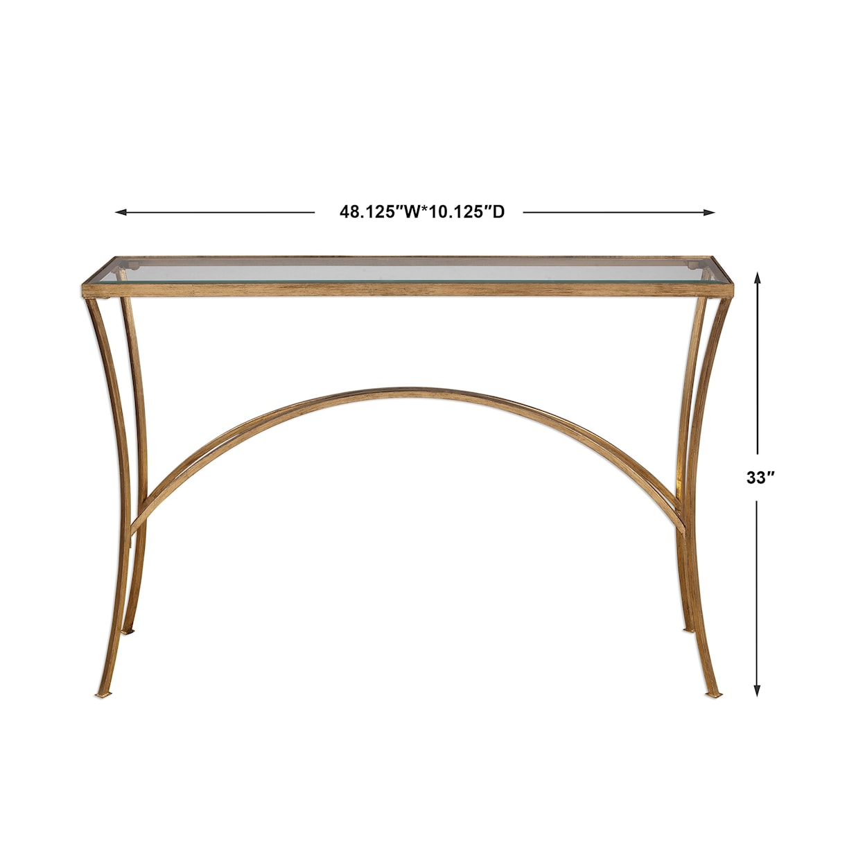 Uttermost Accent Furniture - Occasional Tables Alayna Gold Console Table