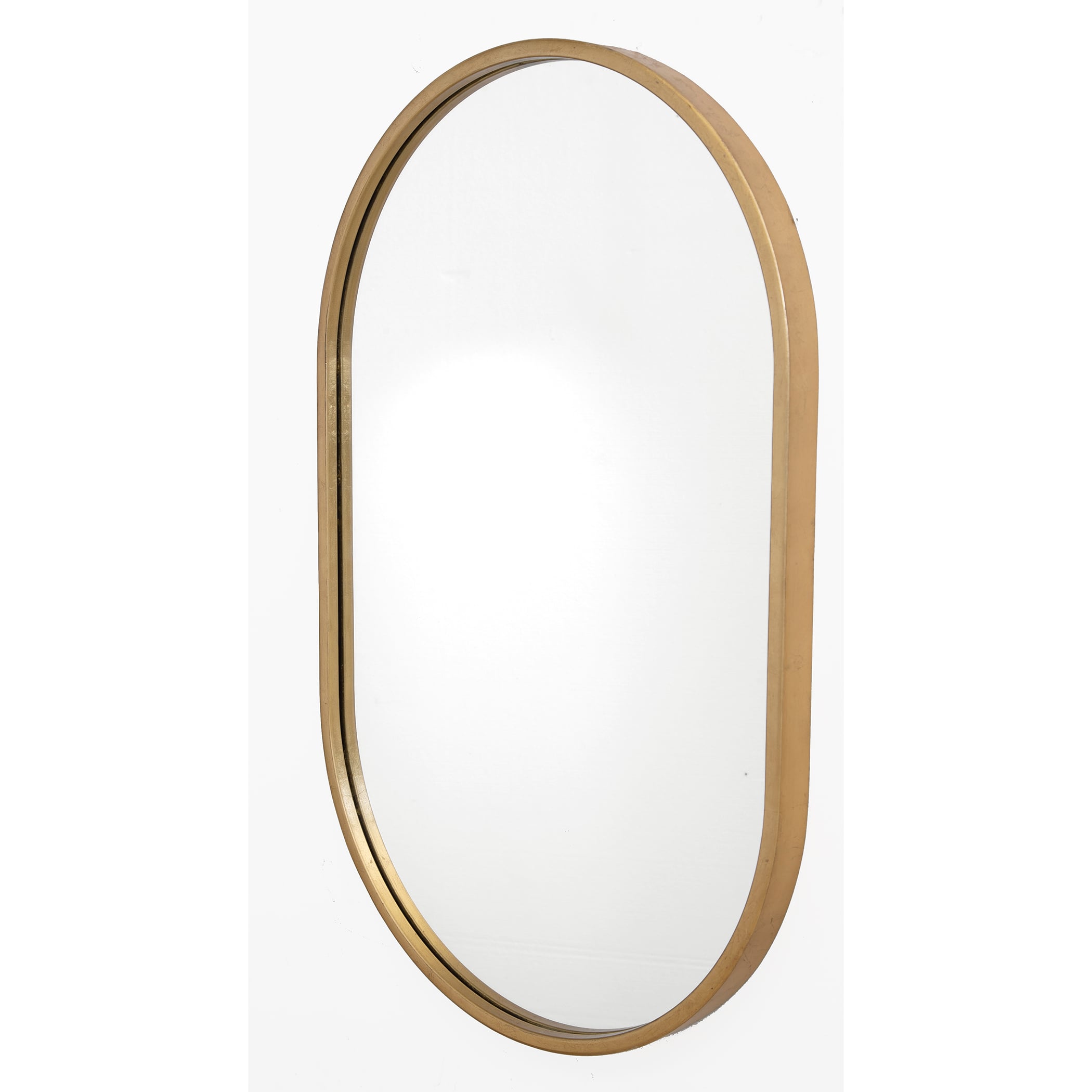 Varina Minimalist Gold Oval Mirror