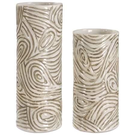 Timber Swirl Earth Tone Vases