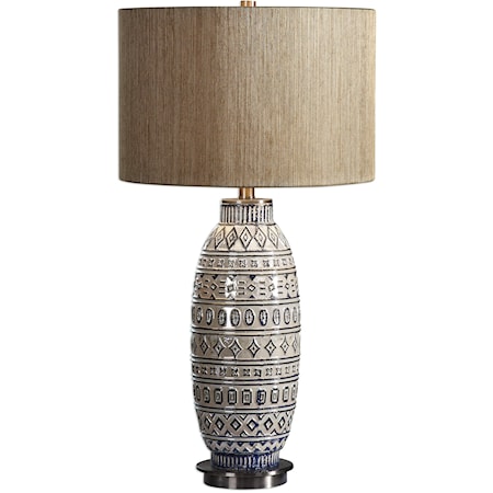 Lokni Aged Ivory Table Lamp