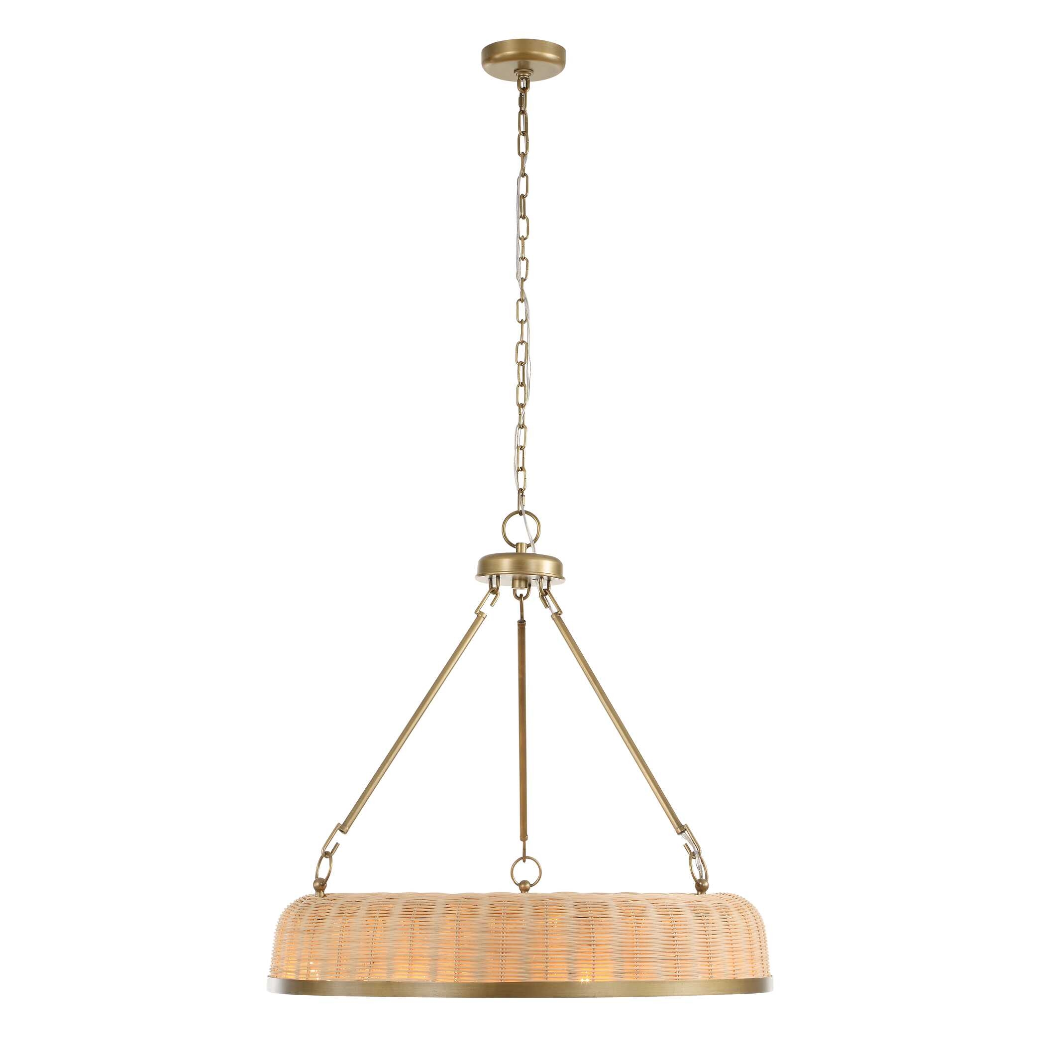 Uttermost Ladakh Ladakh 9 Light Round Wicker Pendant