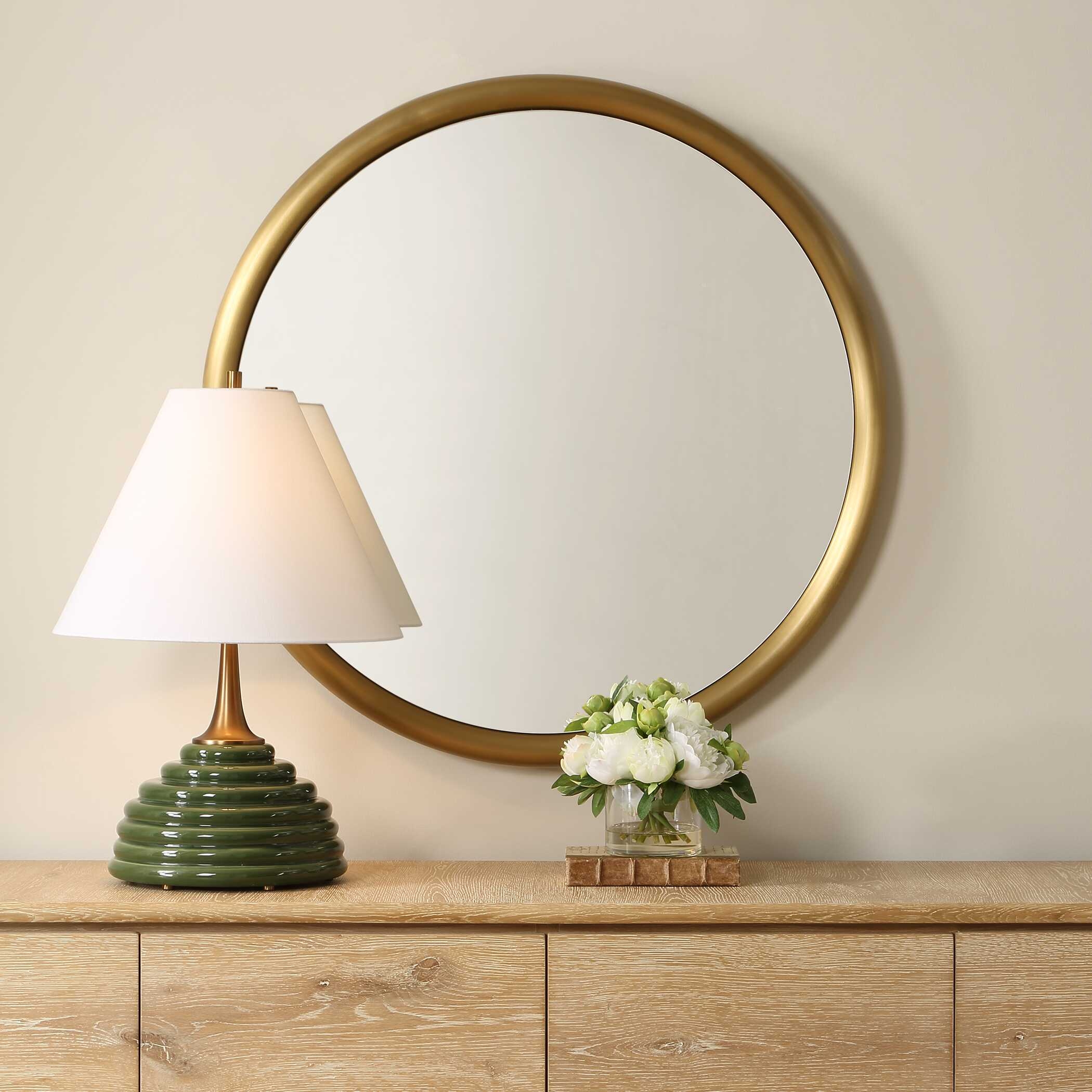 Uttermost Atkinson Atkinson Modern Brass Round Mirror