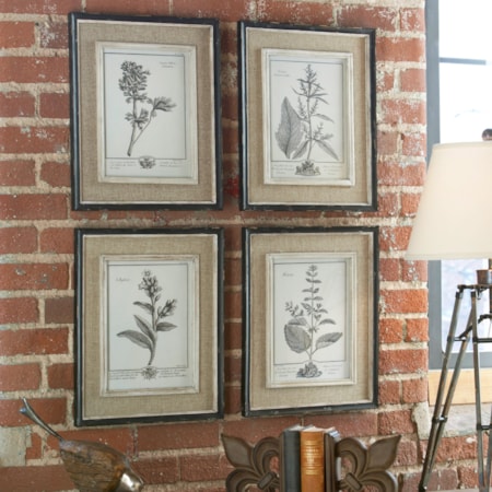 Casual Grey Study Framed Prints, S/4