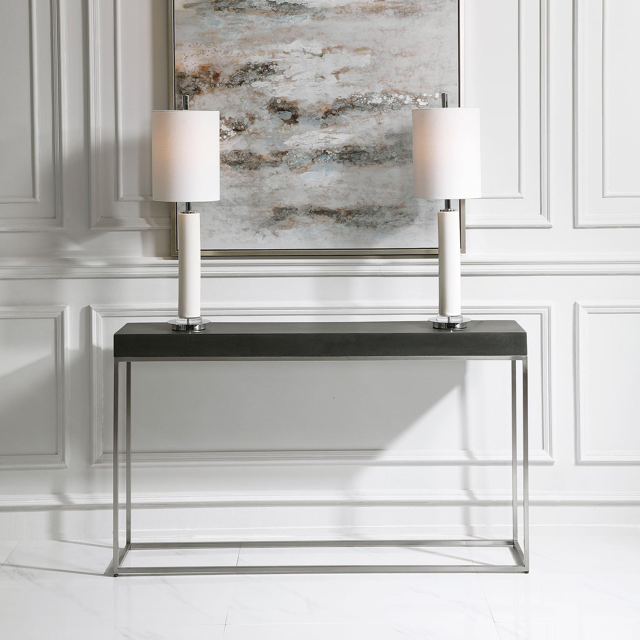 Uttermost Accent Furniture - Occasional Tables Black Concrete Console Table