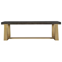 Voyage Brass And Wood Bench