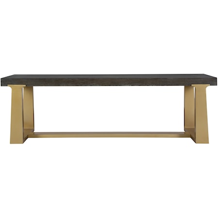 Voyage Brass And Wood Bench