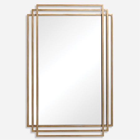 Amherst Brushed Gold Mirror