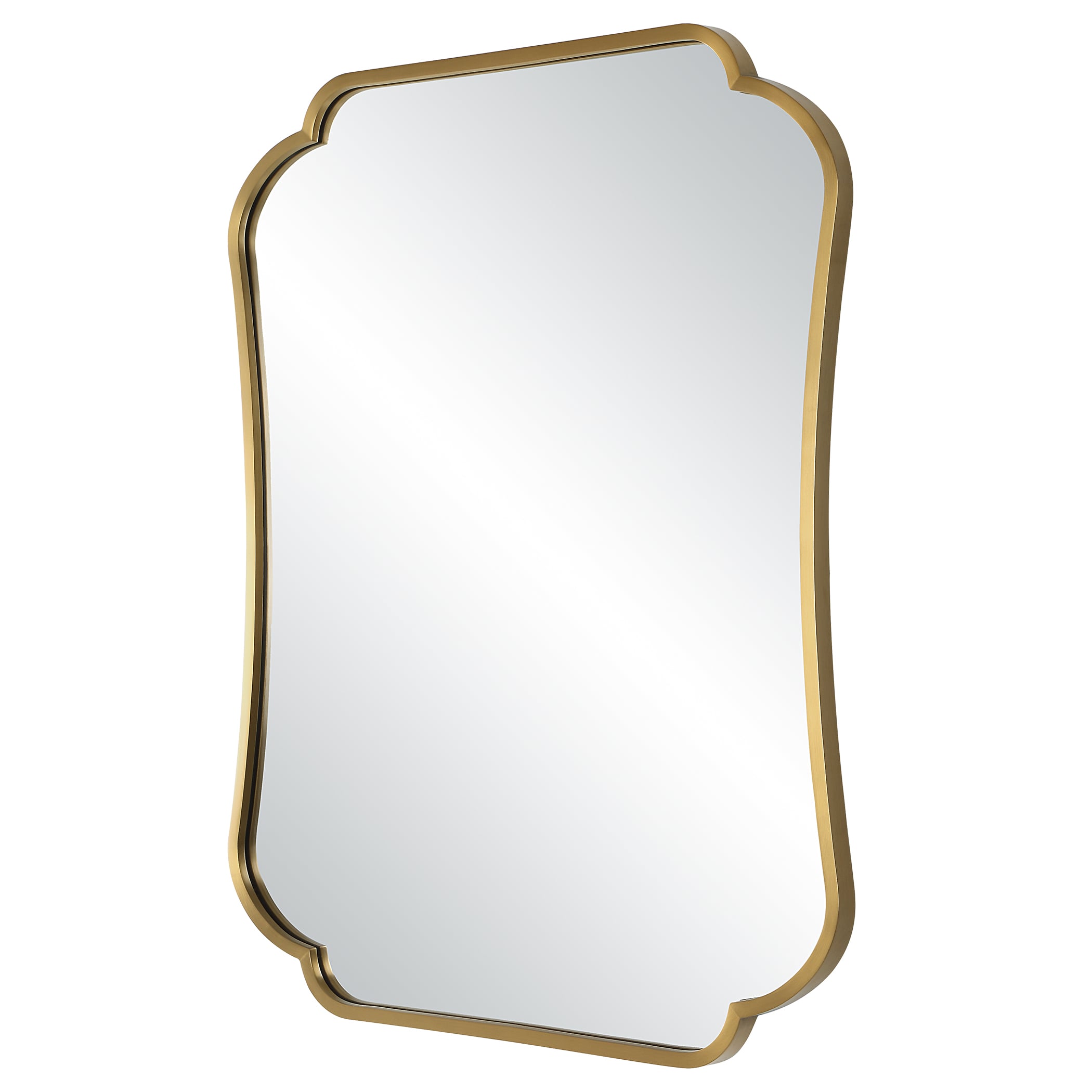 Athena Brushed Brass Mirror
