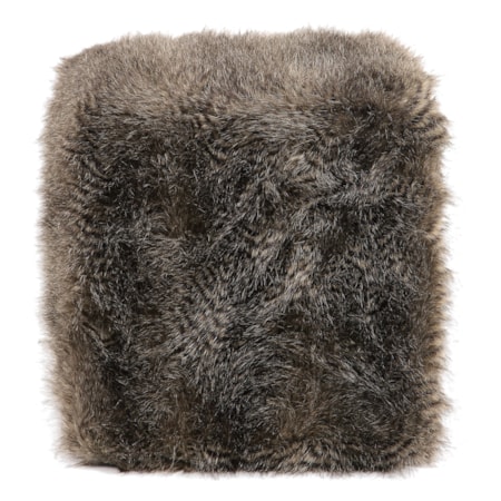 Jayna Fur Ottoman