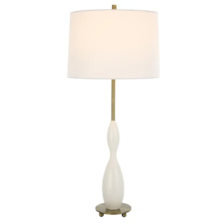 Annora Glossy White Table Lamp
