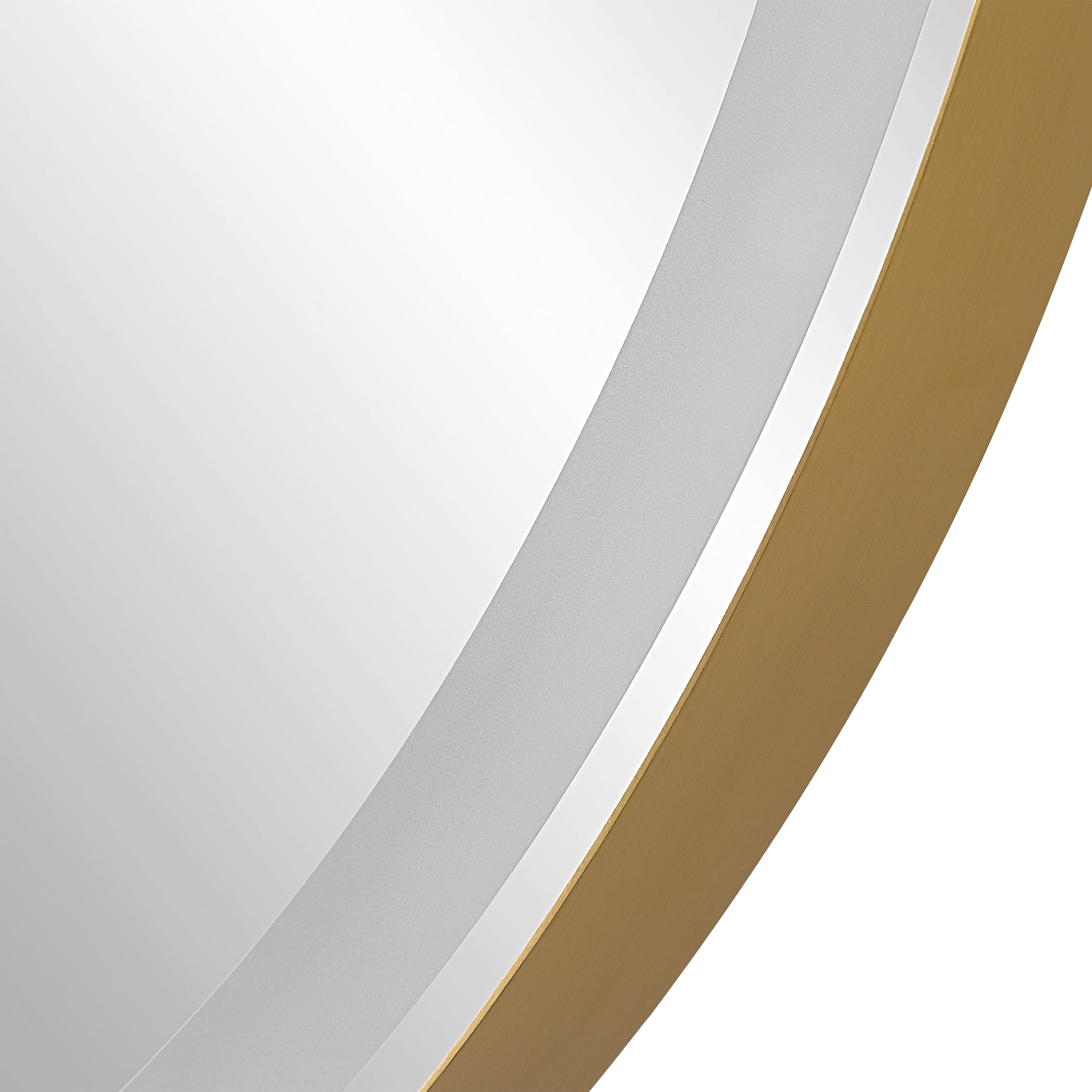 Uttermost Crofton Crofton Lighted Brass Round Mirror