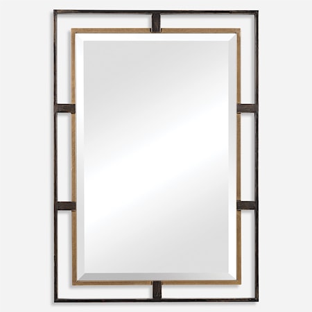 Carrizo Gold & Bronze Rectangle Mirror