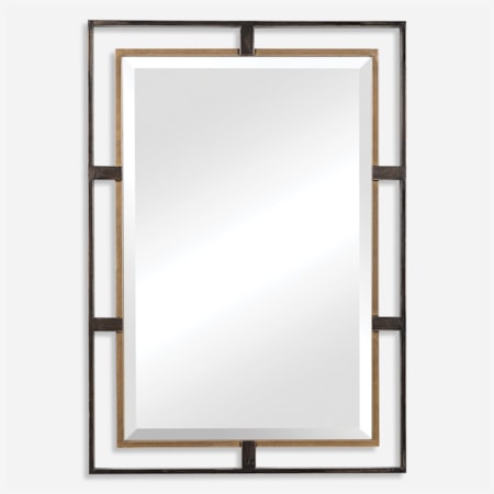 Carrizo Gold & Bronze Rectangle Mirror