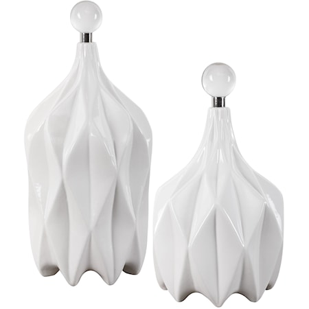 White Bottles, Set of 2