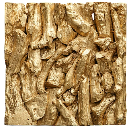 Rio Gold Wood Wall Décor