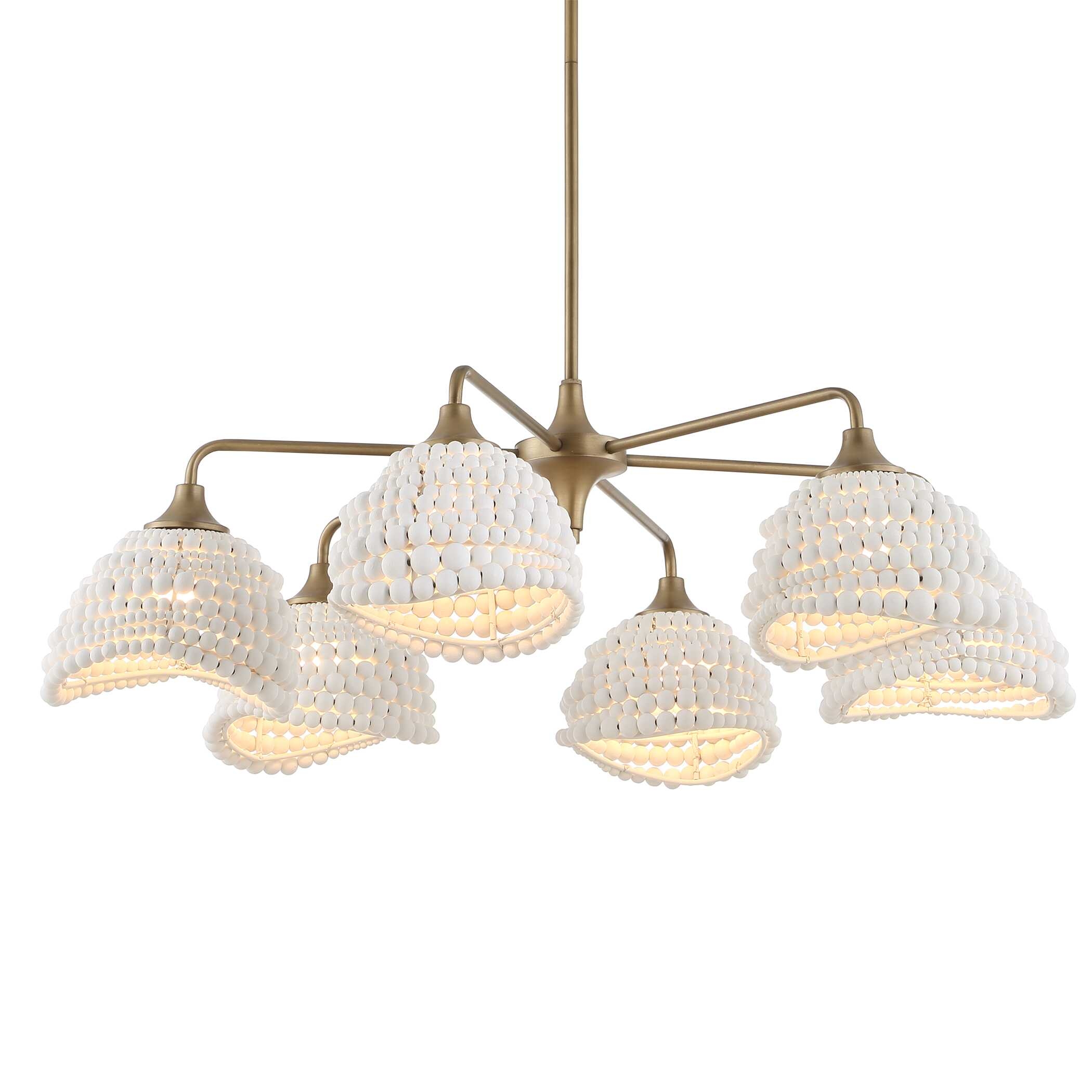 Uttermost Biddeford Biddeford 6 Light White Beaded Pendant