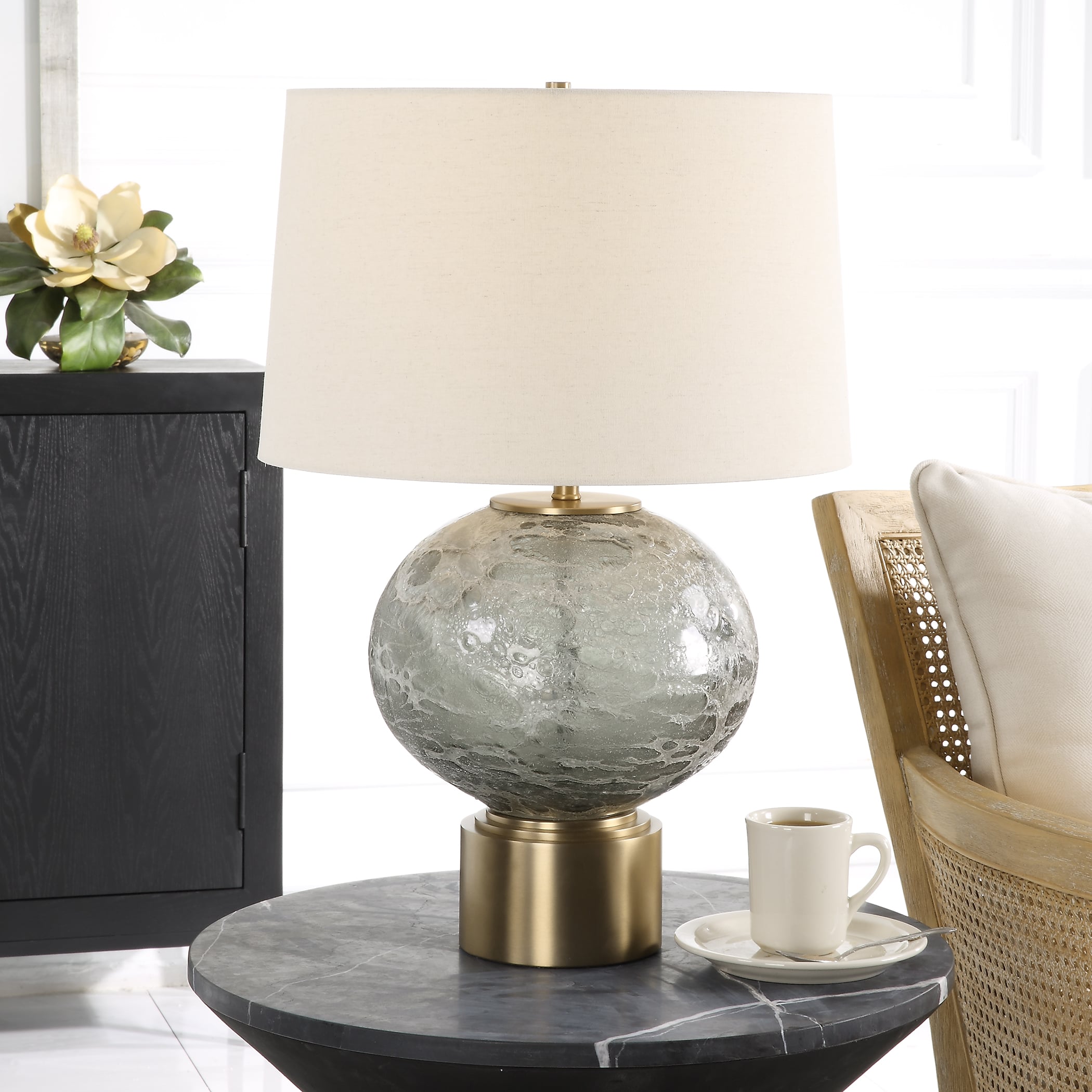 Uttermost Lunia Lunia Gray Glass Table Lamp