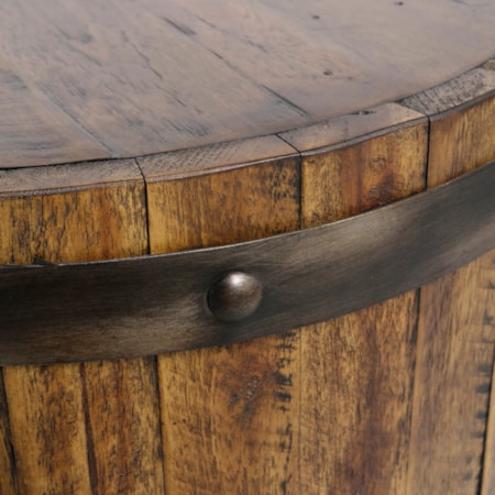 Ceylon Wine Barrel Accent Table