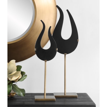 Black Flame Sculptures S/2