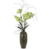 Uttermost Valdive Accent Orchids with Clear Glass Vase