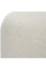 Uttermost Arles Contemporary Arles White Shearling Ottoman