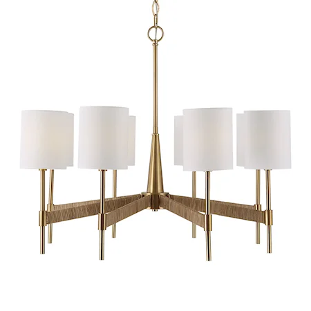 Lautoka Rattan 8 Light Chandelier