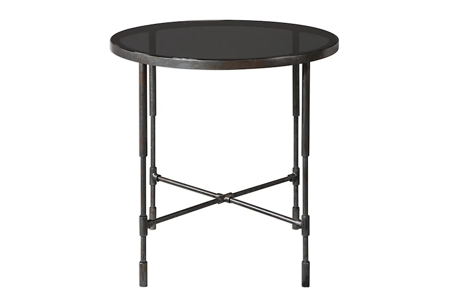 Accent Furniture - Occasional Tables Vande Aged Steel Accent Table by Uttermost at Mueller Furniture