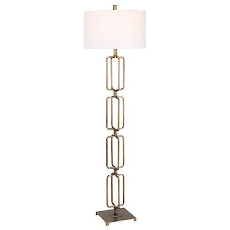 Link Brushed Gold Floor Lamp