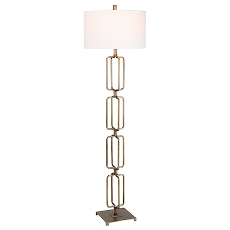 Link Brushed Gold Floor Lamp