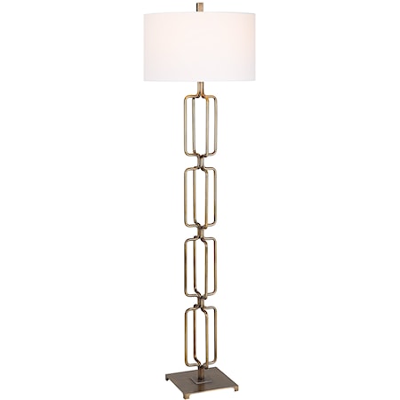 Link Brushed Gold Floor Lamp