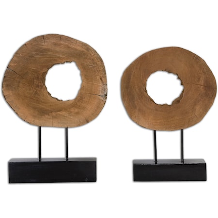 Ashlea Wooden Sculptures Set of 2