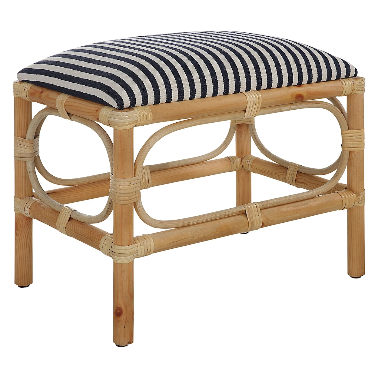 Uttermost Accent Furniture - Benches Laguna Small Striped Bench