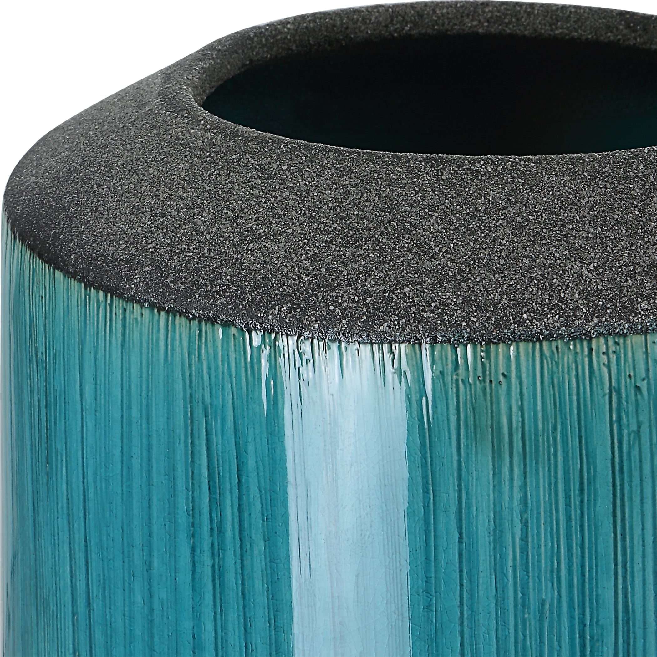 Maui Aqua Blue Vases S/2