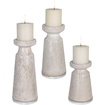 Kyan Ceramic Candleholders S/3