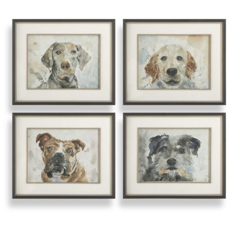 Dog Days Framed Prints Set/4