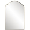 Uttermost Sidney Arched Wall Mirror with Brass Mirror Trim