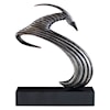 Uttermost Take The Lead Ram Sculpture with Black Marble Base