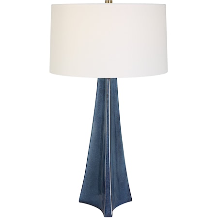 Teramo Scalloped Ceramic Table Lamp