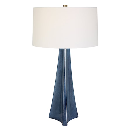 Teramo Scalloped Ceramic Table Lamp