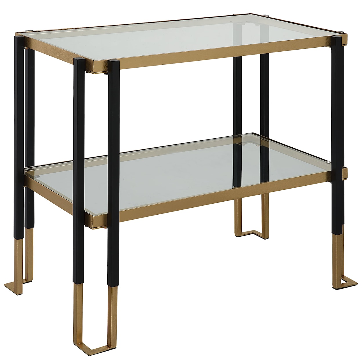 Uttermost Accent Furniture Kentmore Glass Side Table