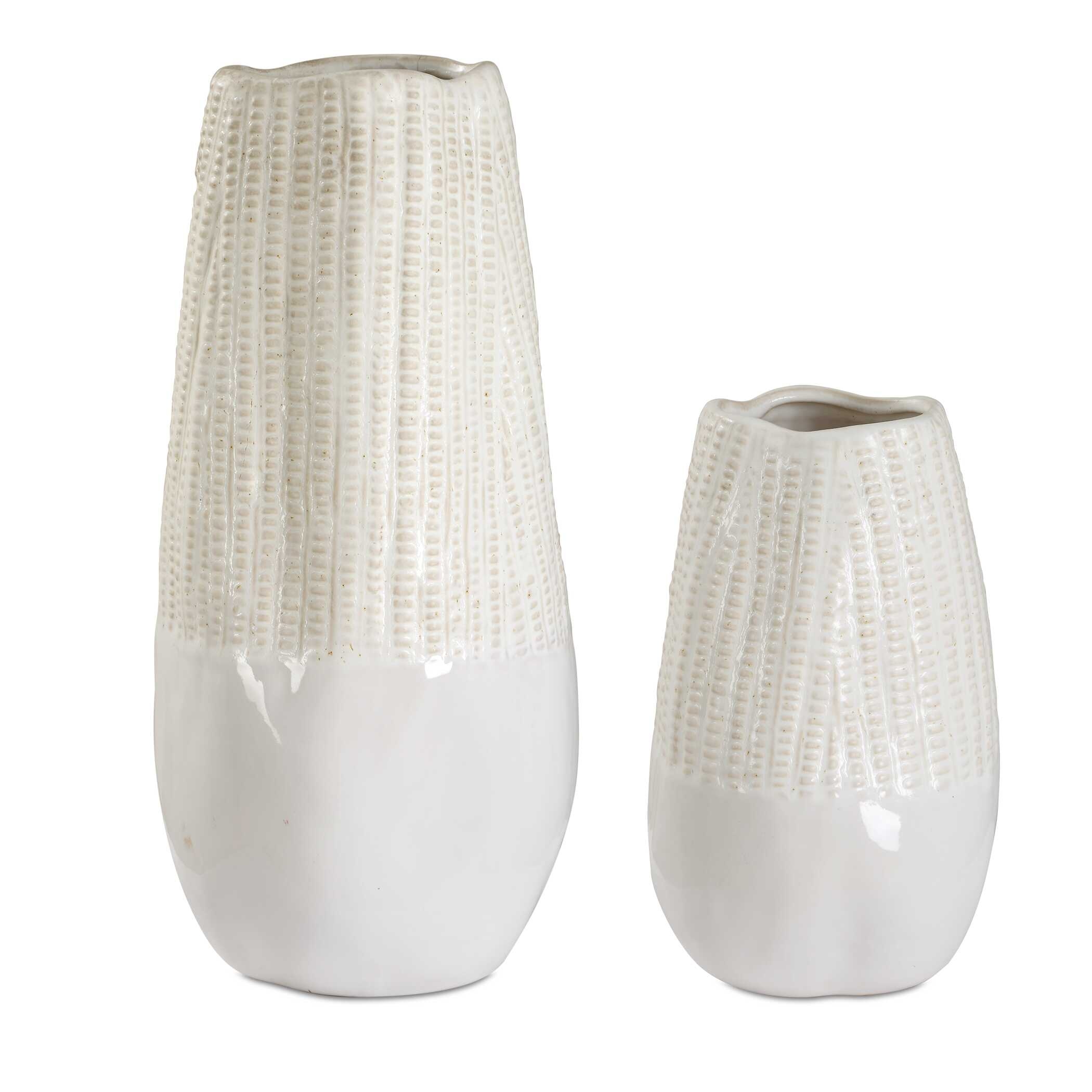 Echo Ridge White Vases