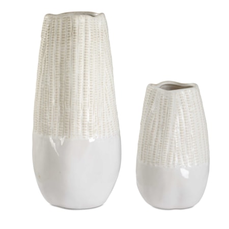 Echo Ridge White Vases