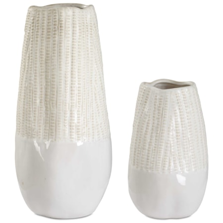 Echo Ridge White Vases