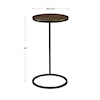 Uttermost Brunei Round Accent Table with Plated Antique Top