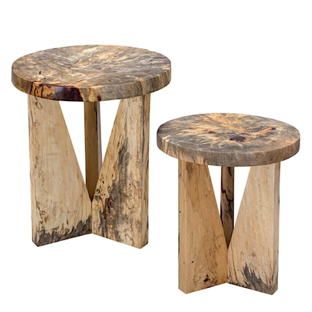 Nadette Natural Nesting Tables S/2